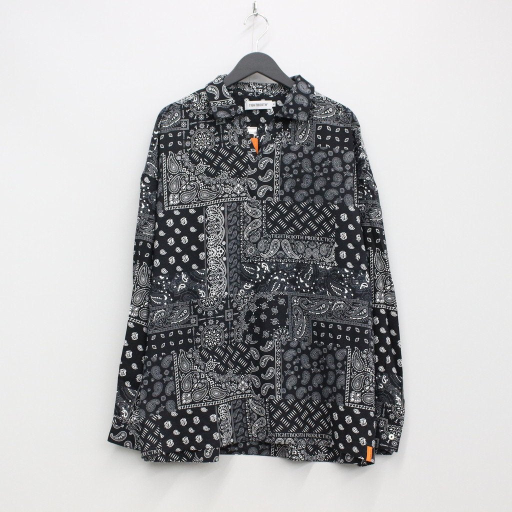 PAISLEY L/S OPEN SHIRT #BLACK [SS23-S01]