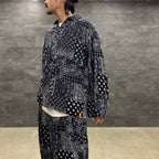 PAISLEY L/S OPEN SHIRT #BLACK [SS23-S01]