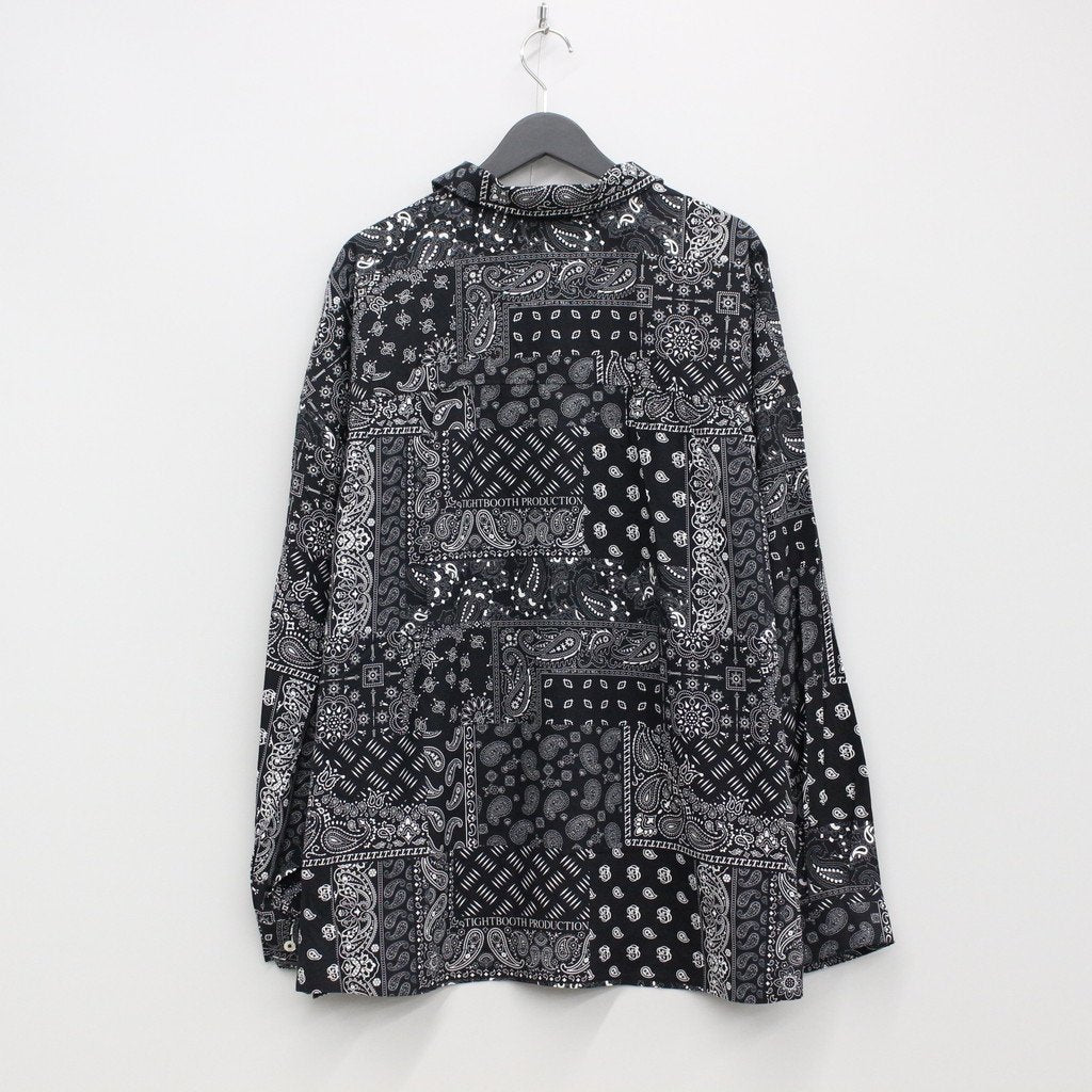 PAISLEY L/S OPEN SHIRT #BLACK [SS23-S01] _ TIGHTBOOTH PRODUCTION | タイトブースプロダクション  – cocorozashi