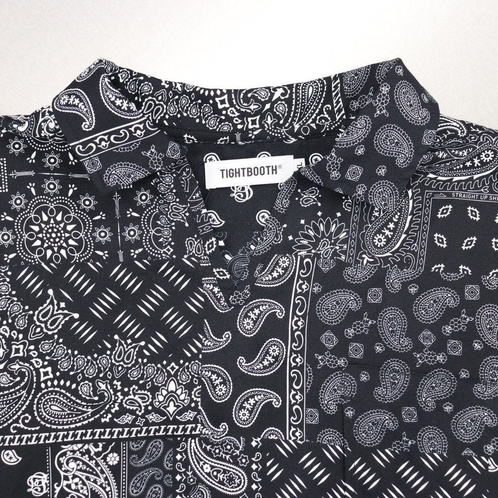 PAISLEY L/S OPEN SHIRT #BLACK [SS23-S01]