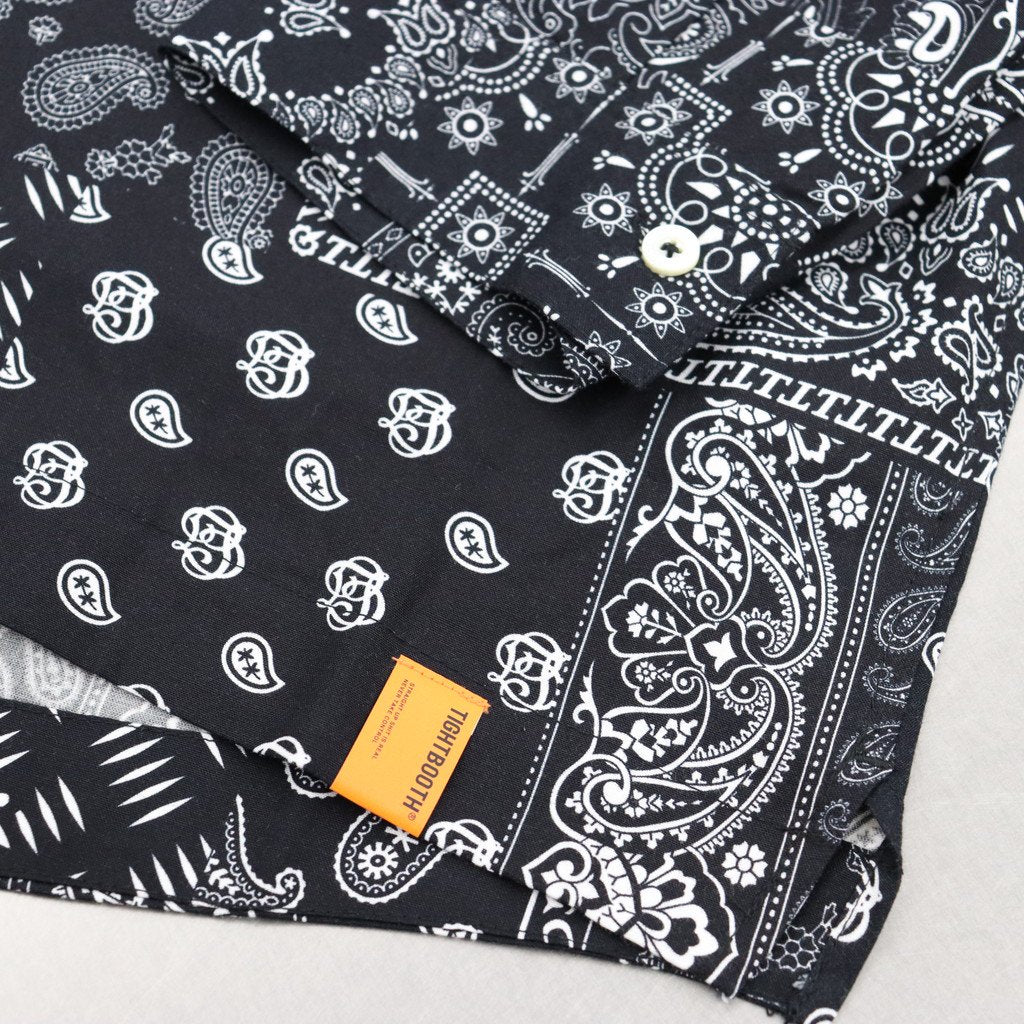 PAISLEY L/S OPEN SHIRT #BLACK [SS23-S01] _ TIGHTBOOTH PRODUCTION |  タイトブースプロダクション – cocorozashi