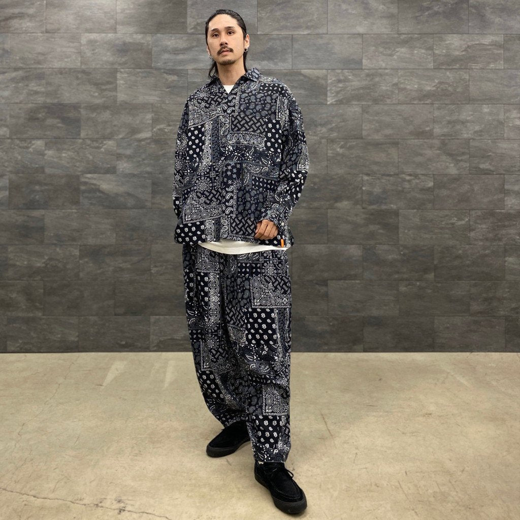 PAISLEY L/S OPEN SHIRT #BLACK [SS23-S01]