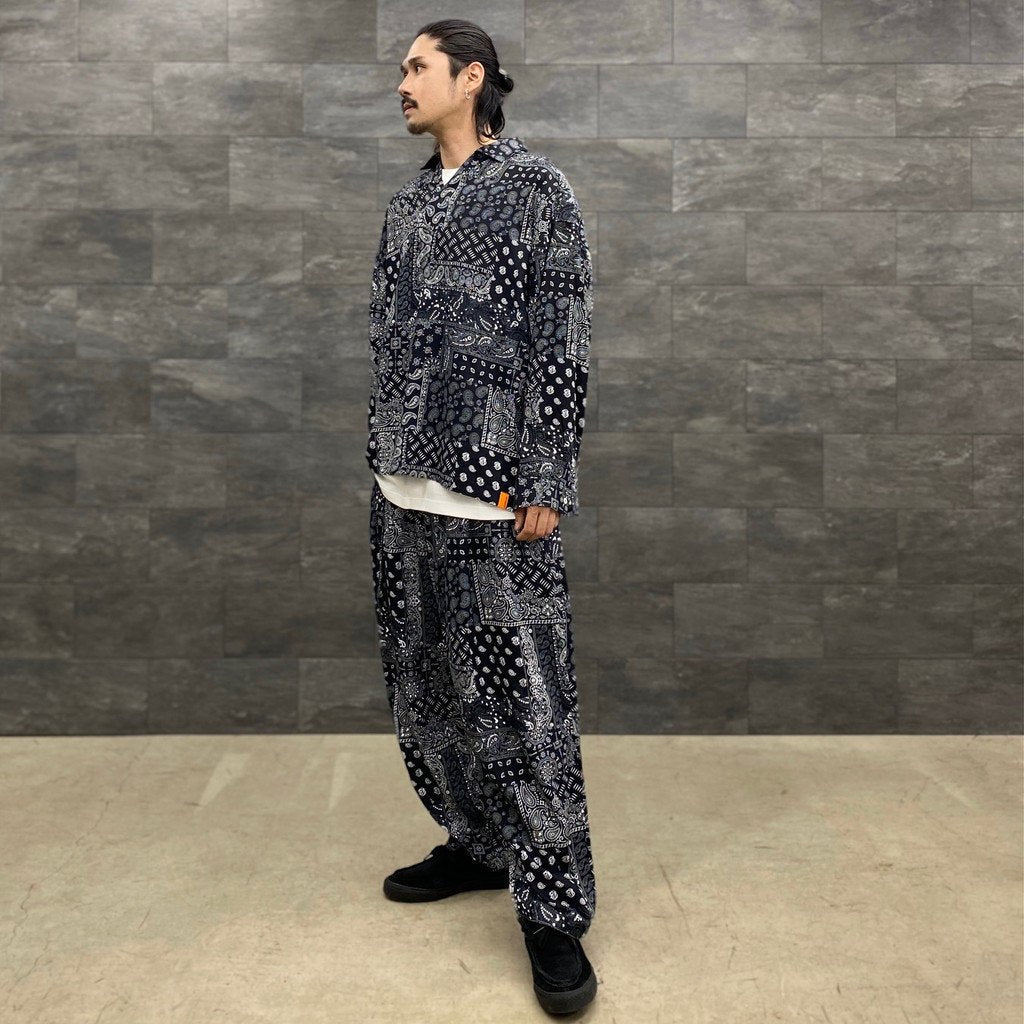 PAISLEY L/S OPEN SHIRT #BLACK [SS23-S01]