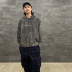 嘴唇&amp;香菸連帽衫#黑色 [23SS-FS-38/FS1182]