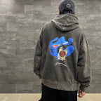 嘴唇&amp;香菸連帽衫#黑色 [23SS-FS-38/FS1182]