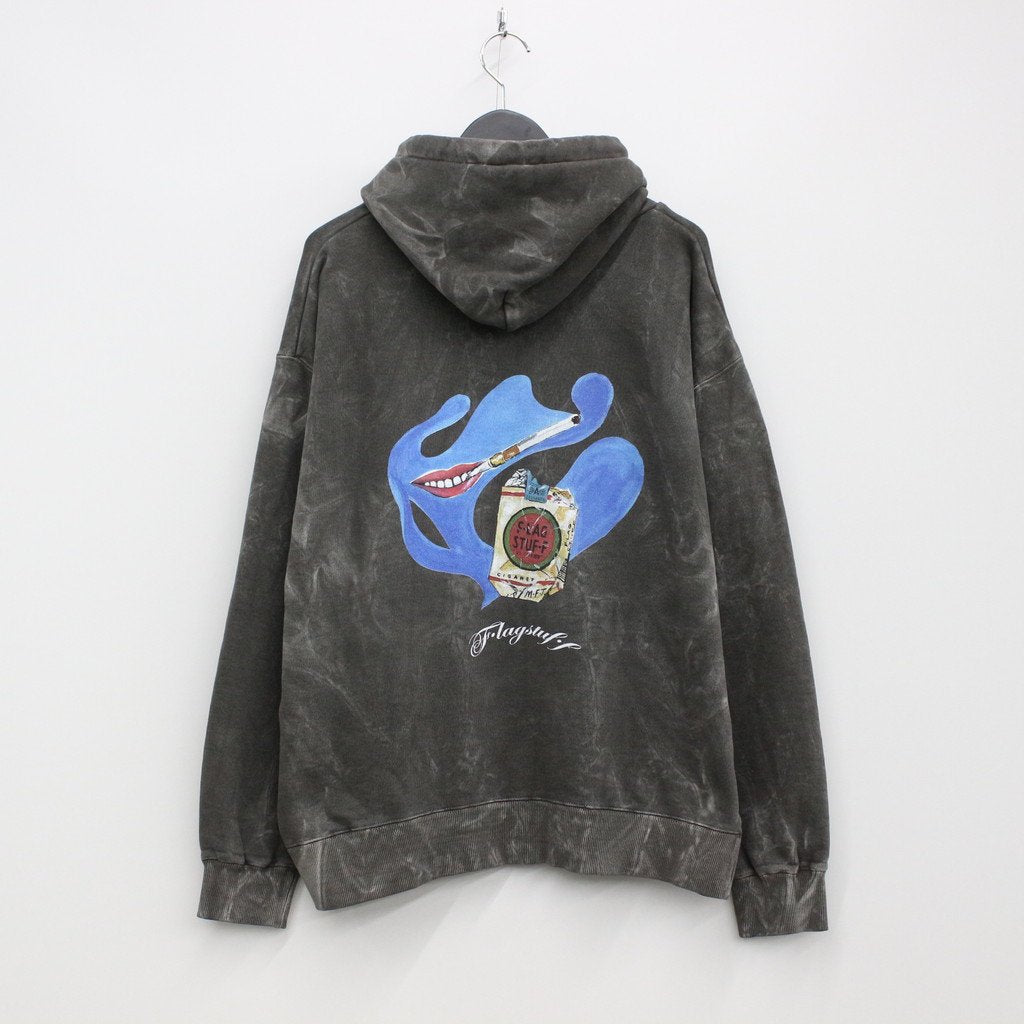 嘴唇&amp;香菸連帽衫#黑色 [23SS-FS-38/FS1182]