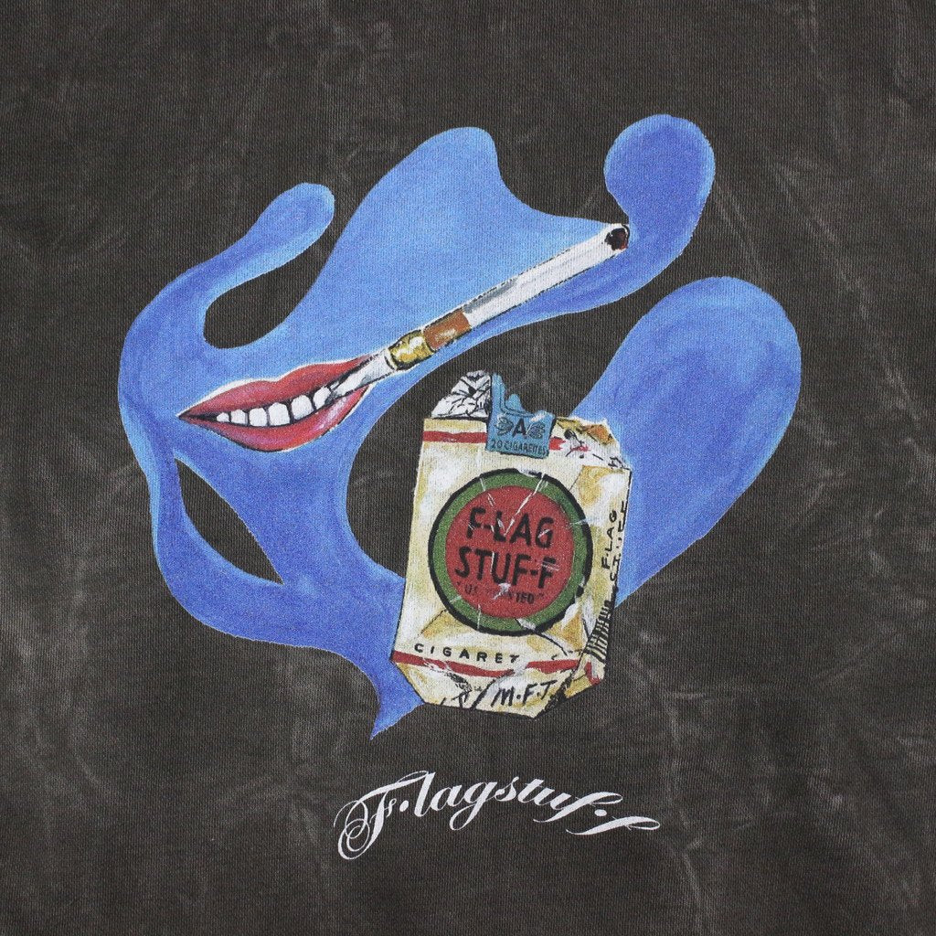 嘴唇&amp;香菸連帽衫#黑色 [23SS-FS-38/FS1182]