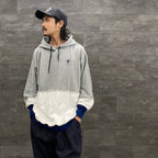 MULTI COLOR CUTOFF HOODIE #GRAY [23SS-FS-33/FS1067]