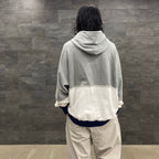MULTI COLOR CUTOFF HOODIE #GRAY [23SS-FS-33/FS1067]