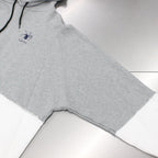 MULTI COLOR CUTOFF HOODIE #GRAY [23SS-FS-33/FS1067]