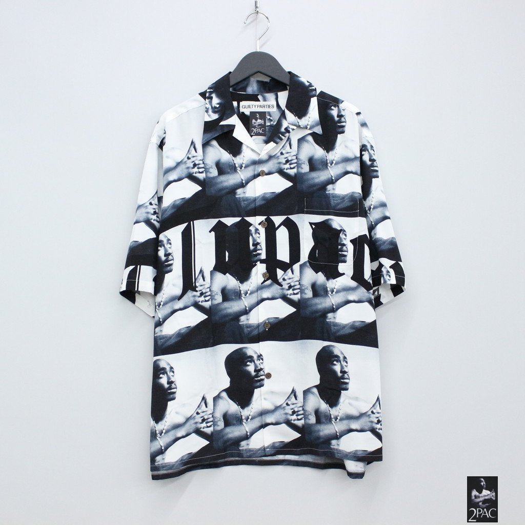 TUPAC | S/S HAWAIIAN SHIRT -TYPE 2- #WHITE [TUPAC-WM-HI02]
