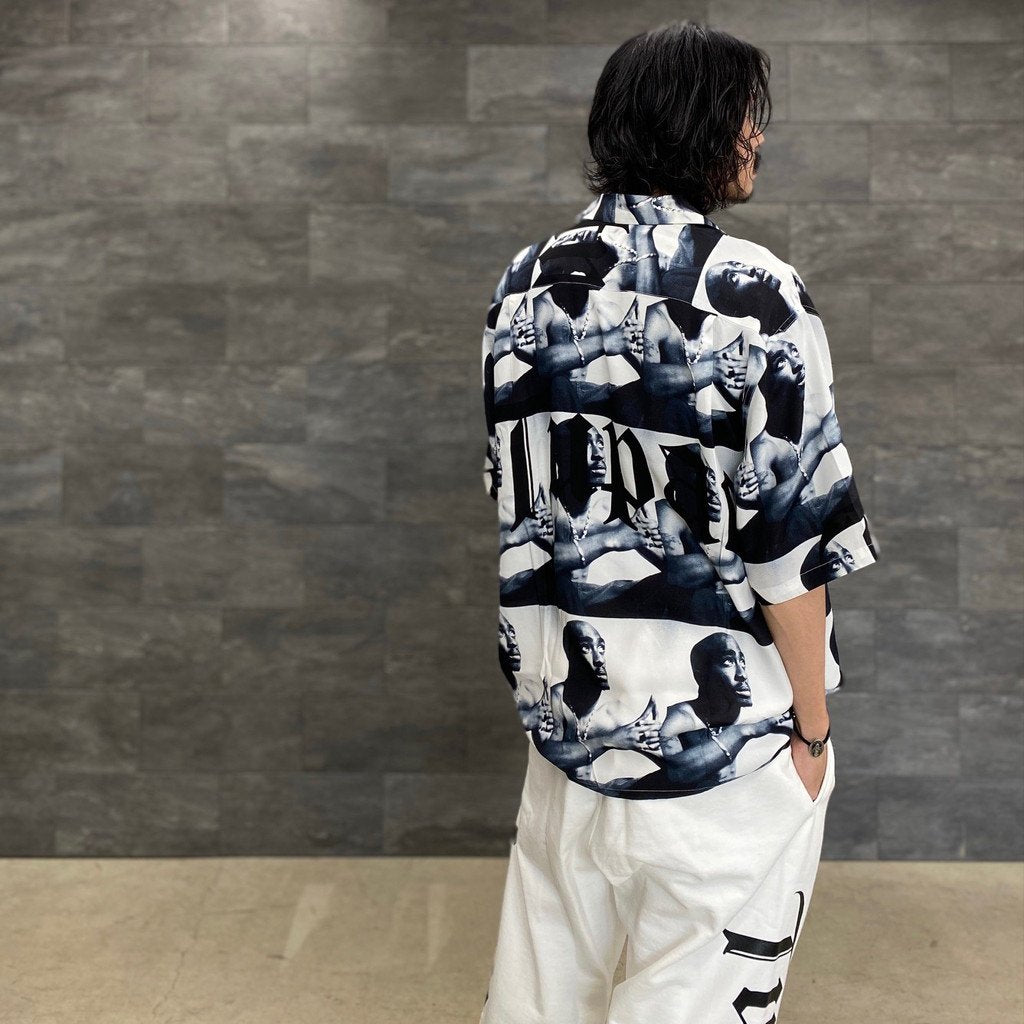 TUPAC | S/S HAWAIIAN SHIRT -TYPE 2- #WHITE [TUPAC-WM-HI02]