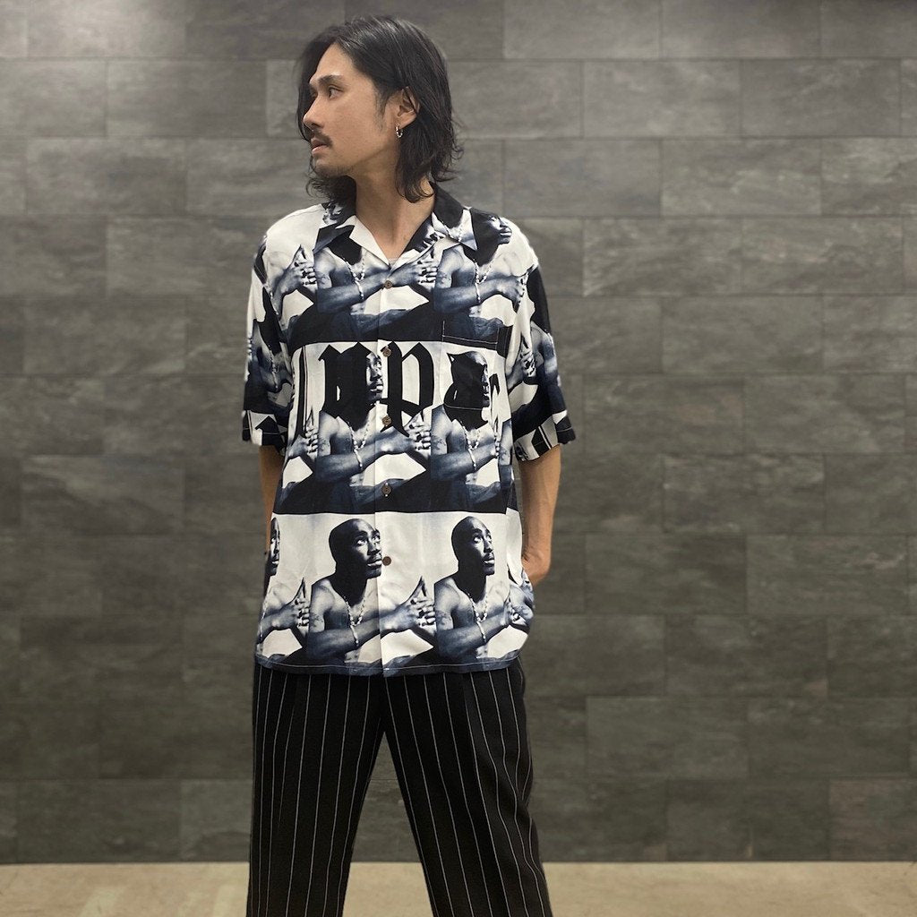 TUPAC | S/S HAWAIIAN SHIRT -TYPE 2- #WHITE [TUPAC-WM-HI02]