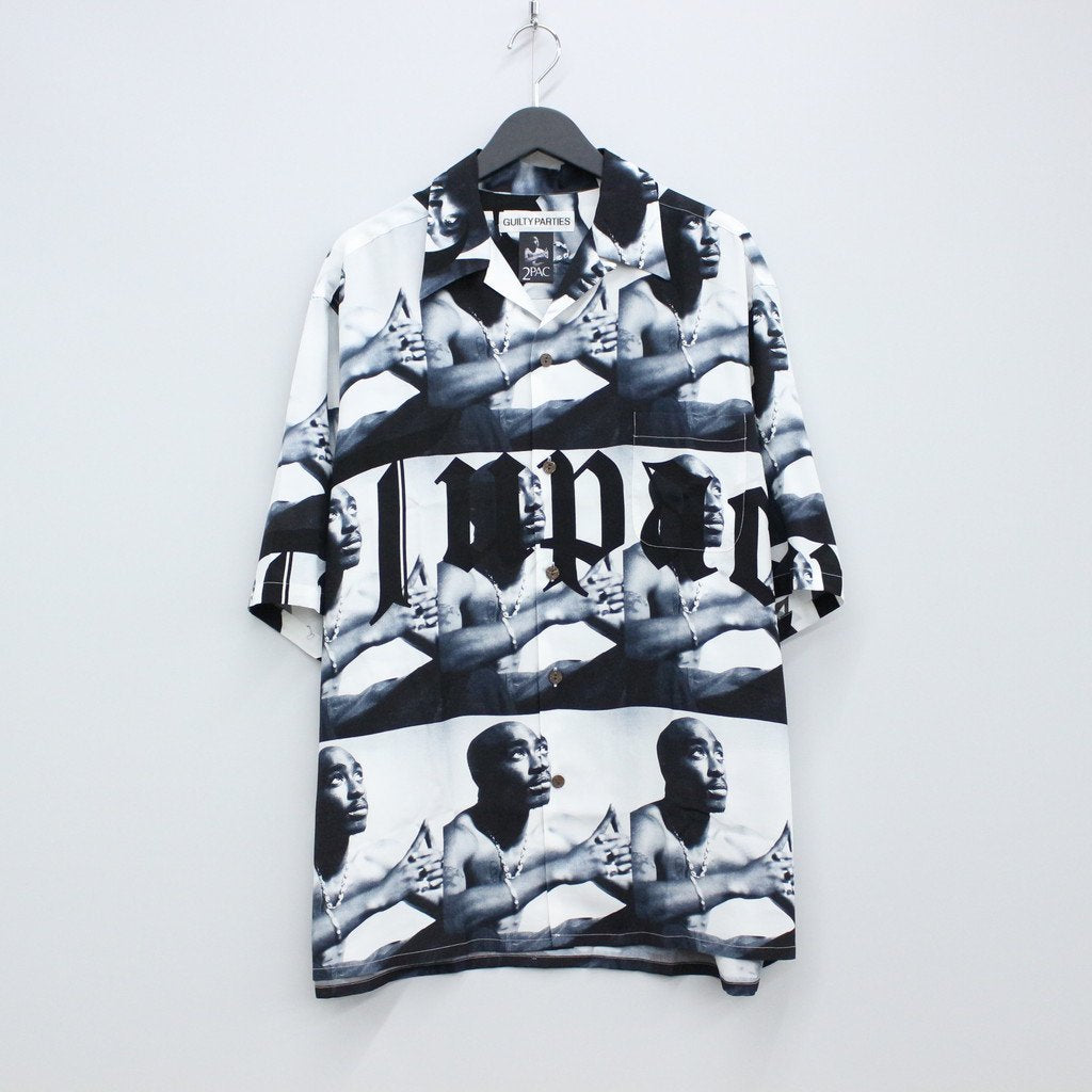 TUPAC | S/S HAWAIIAN SHIRT -TYPE 2- #WHITE [TUPAC-WM-HI02]