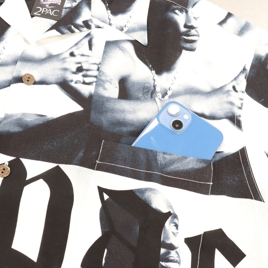 TUPAC | S/S HAWAIIAN SHIRT -TYPE 2- #WHITE [TUPAC-WM-HI02]