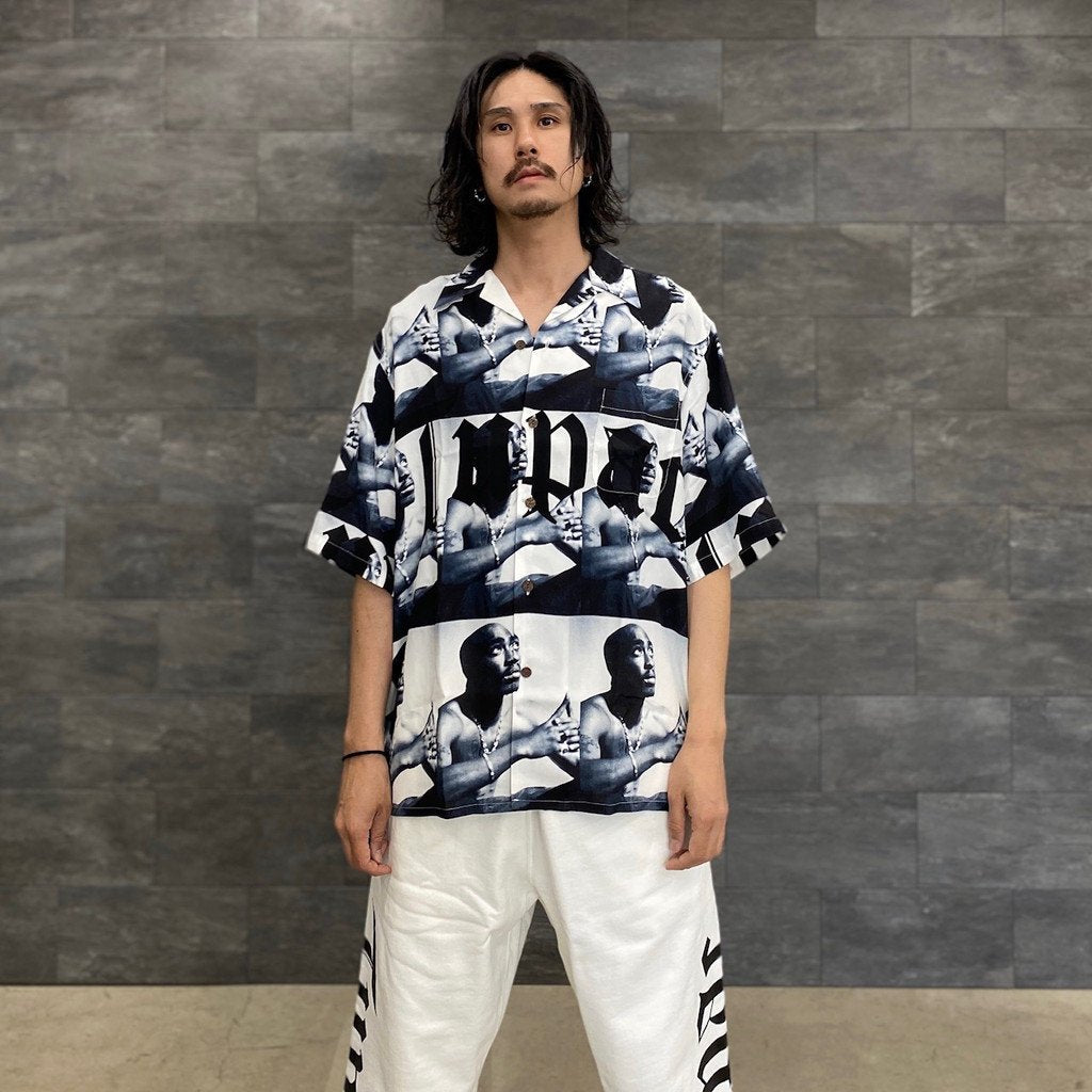 TUPAC | S/S HAWAIIAN SHIRT -TYPE 2- #WHITE [TUPAC-WM-HI02]