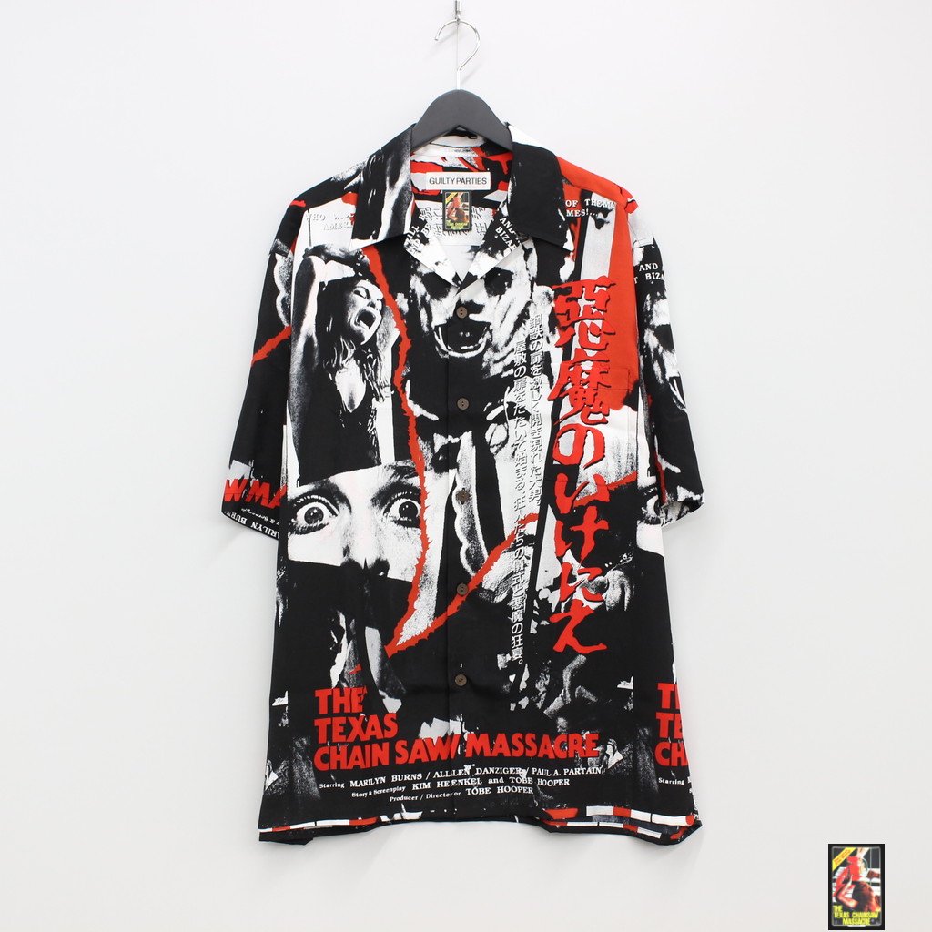 THE TEXAS CHAINSAW MASSACRE | S/S HAWAIIAN SHIRT -TYPE 2- #MONO [TTCM-WM-HI07]