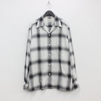 OMBRE CHECK OPEN COLLAR SHIRT L/S -TYPE 2- #WHITE/BLACK [23SS-WMS-OC12]