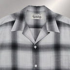 OMBRE CHECK OPEN COLLAR SHIRT L/S -TYPE 2- #WHITE/BLACK [23SS-WMS-OC12]