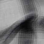 OMBRE CHECK OPEN COLLAR SHIRT L/S -TYPE 2- #WHITE/BLACK [23SS-WMS-OC12]