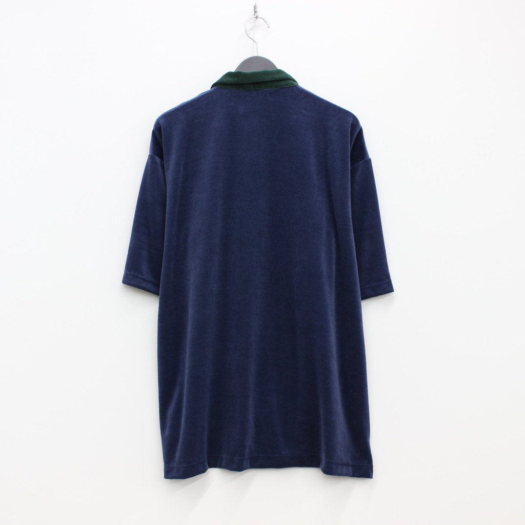 VELOUR STRIPE SHIRT #NAVY [SC2310-CT05]