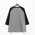 THERMAL RAGLAN TOP #CHARCOAL x BLACK [23SS-KN06]