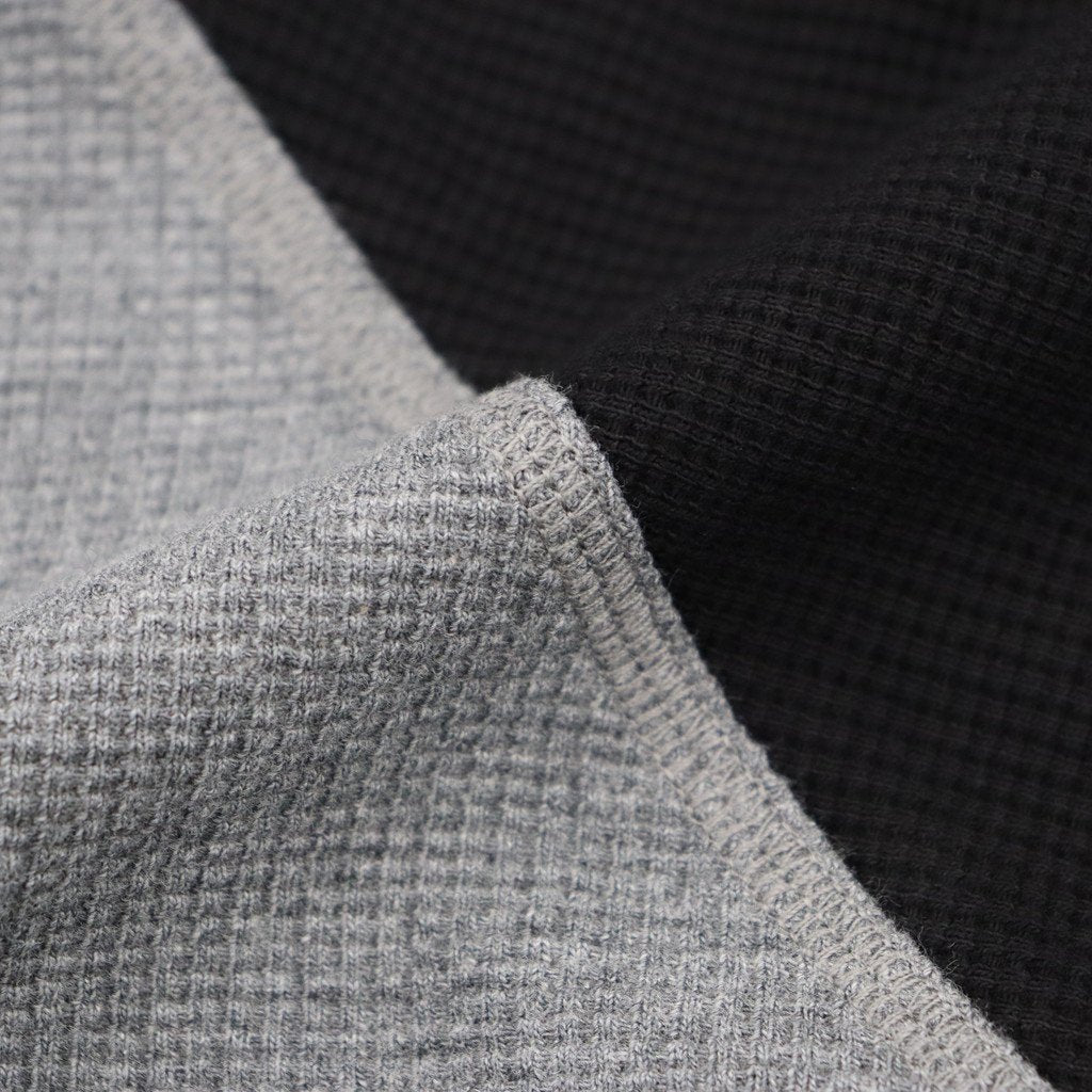 THERMAL RAGLAN TOP #CHARCOAL x BLACK [23SS-KN06]