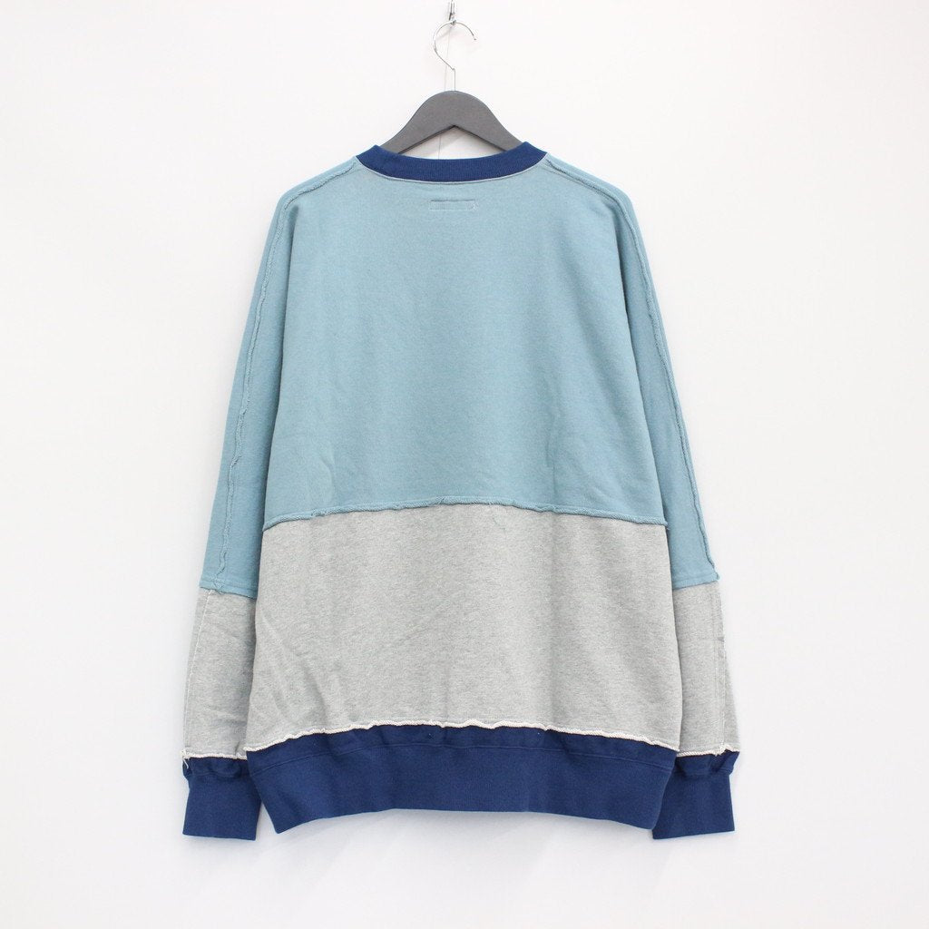 MULTI COLOR CUTOFF SWEAT #BLUE [23SS-FS-34/FS1078]
