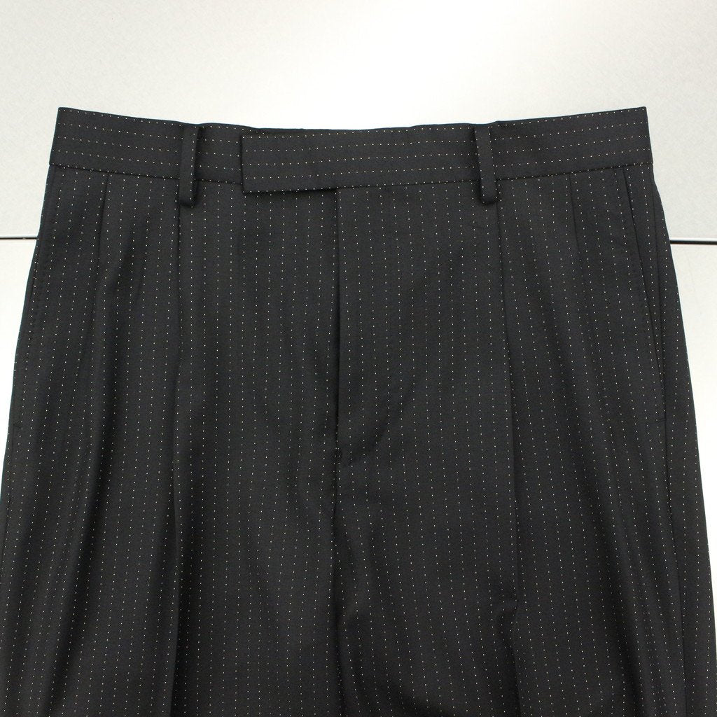 DOUBLE PLEATED TROUSERS #BLACK [23SS-WMP-TR30]