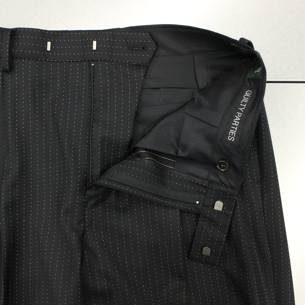 DOUBLE PLEATED TROUSERS #BLACK [23SS-WMP-TR30]