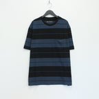 STRIPED CREW NECK T-SHIRT #NAVY/BLACK [23SS-WMT-SS01]