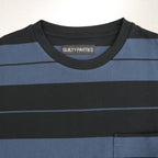 STRIPED CREW NECK T-SHIRT #NAVY/BLACK [23SS-WMT-SS01]