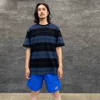 STRIPED CREW NECK T-SHIRT #NAVY/BLACK [23SS-WMT-SS01]