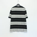 STRIPED CREW NECK T-SHIRT #GRAY/BLACK [23SS-WMT-SS01]