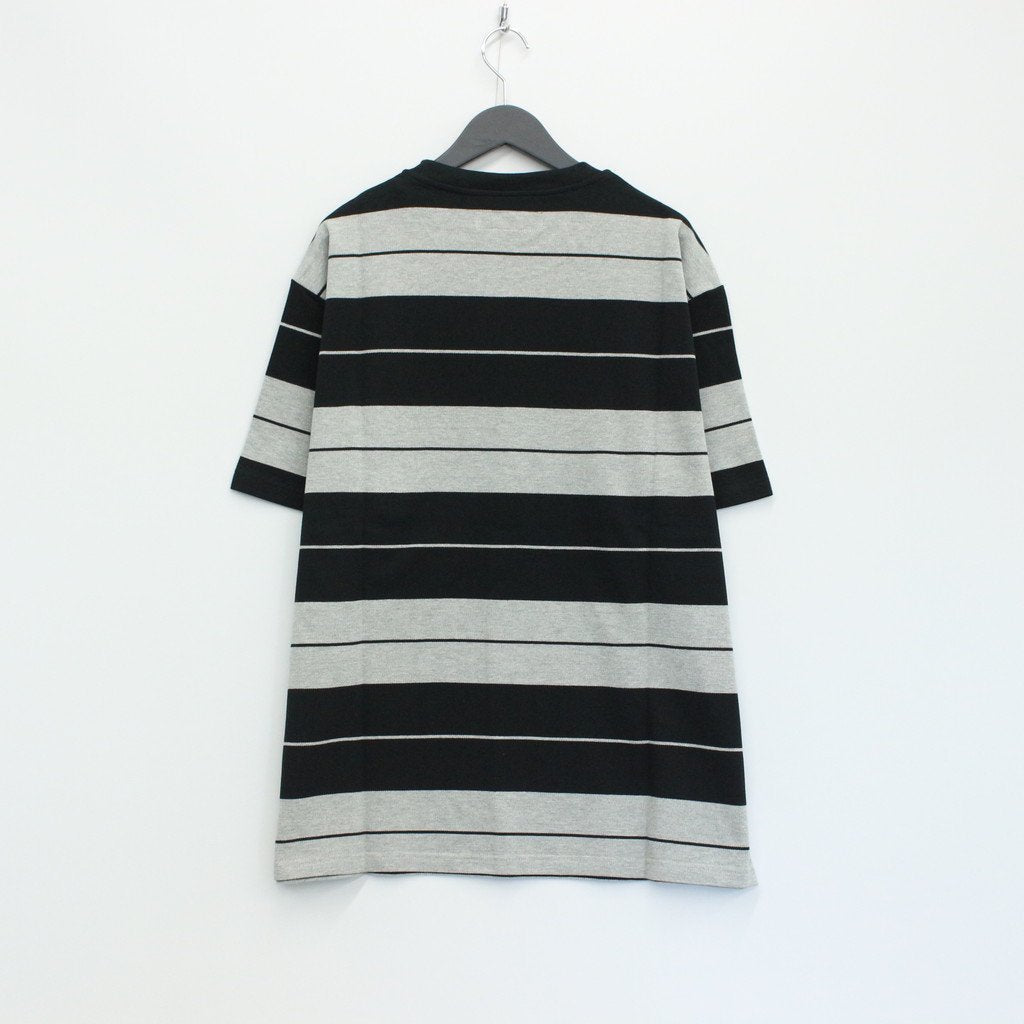 STRIPED CREW NECK T-SHIRT #GRAY/BLACK [23SS-WMT-SS01]