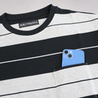STRIPED CREW NECK T-SHIRT #GRAY/BLACK [23SS-WMT-SS01]