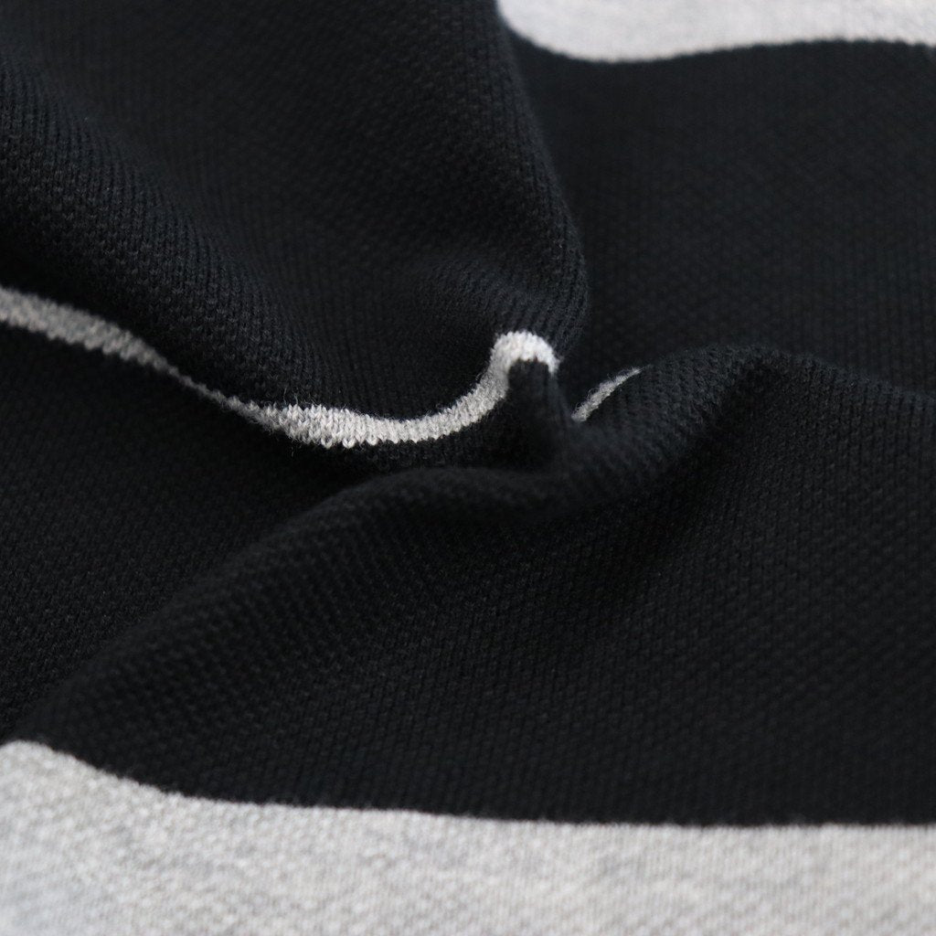 STRIPED CREW NECK T-SHIRT #GRAY/BLACK [23SS-WMT-SS01]