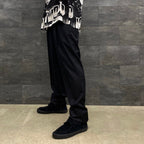 PLEATED TROUSERS -TYPE 2- #BLACK [23SS-WMP-TR32]