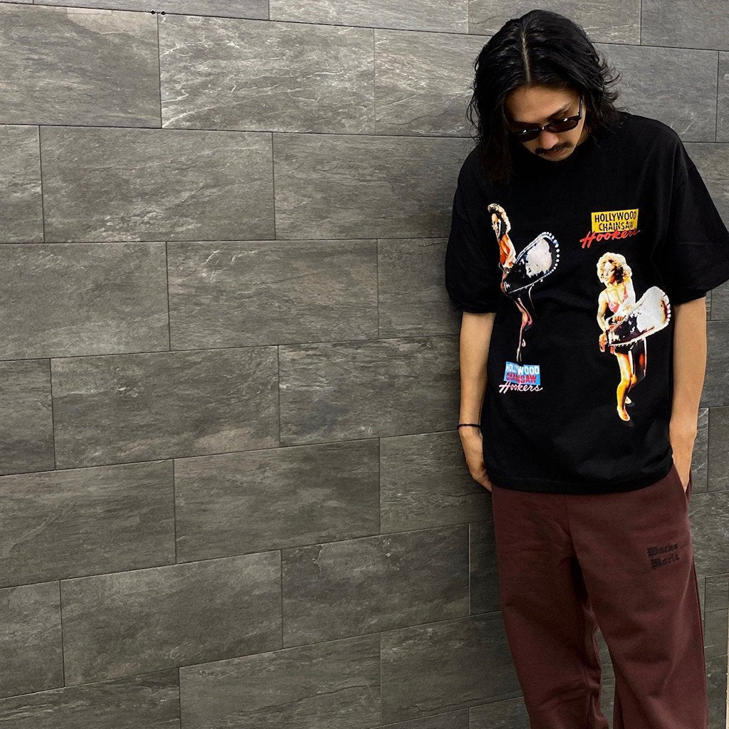 HOLLYWOOD CHAINSAW HOOKERS | CREW NECK T-SHIRT -TYPE 3- #BLACK [HCH-WM-TEE03]