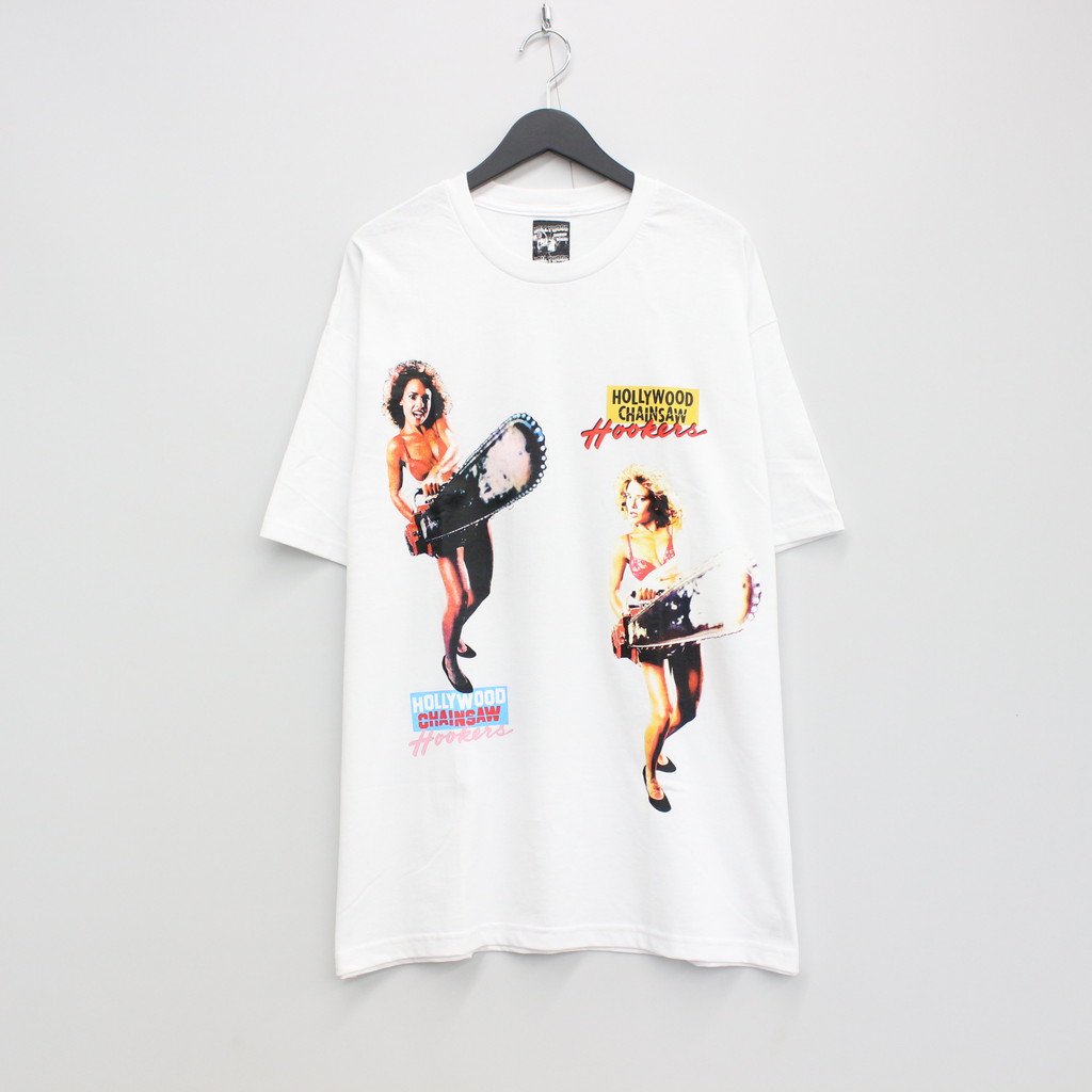 HOLLYWOOD CHAINSAW HOOKERS | CREW NECK T-SHIRT -TYPE 3- #WHITE [HCH-WM-TEE03]