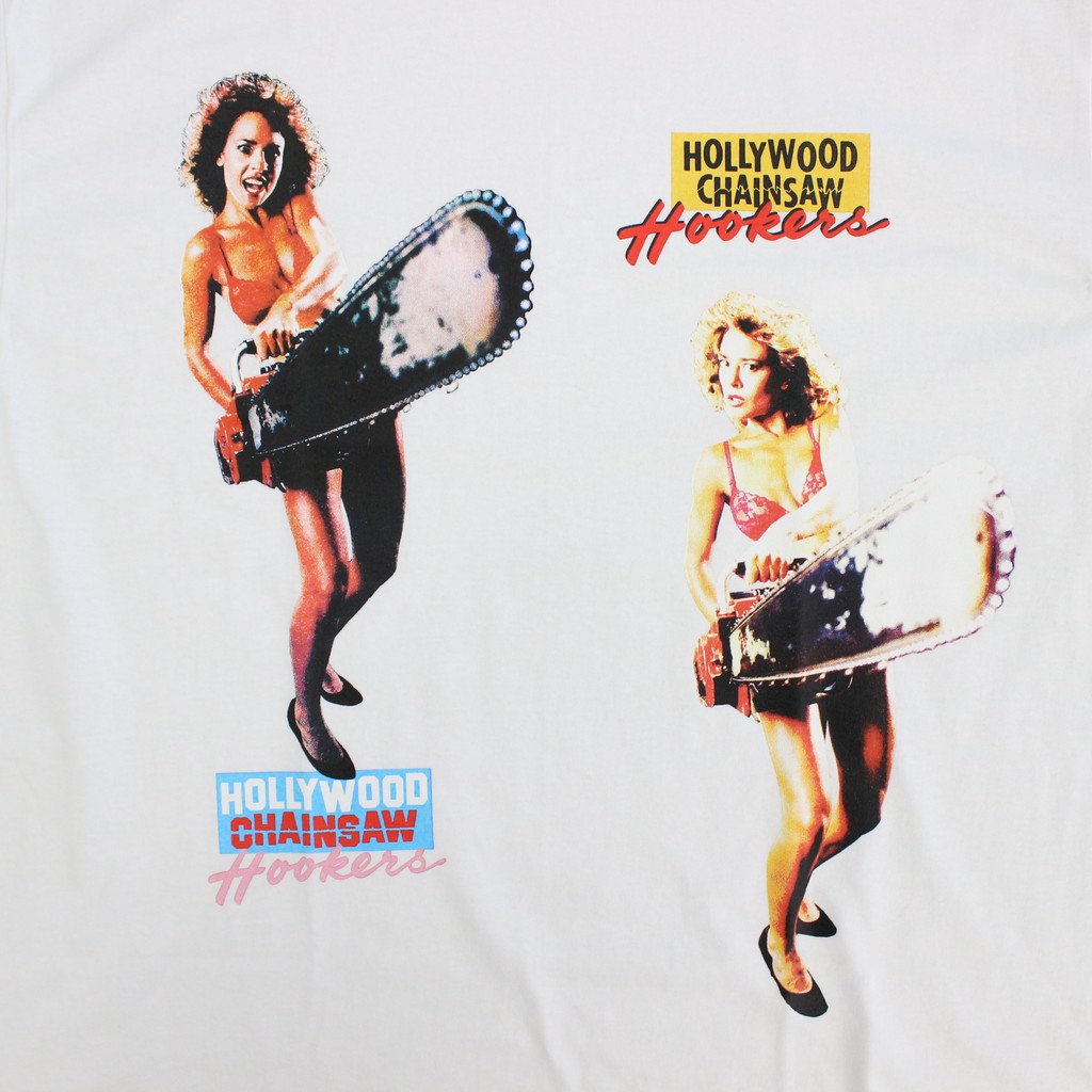 HOLLYWOOD CHAINSAW HOOKERS | CREW NECK T-SHIRT -TYPE 3- #WHITE [HCH-WM-TEE03]