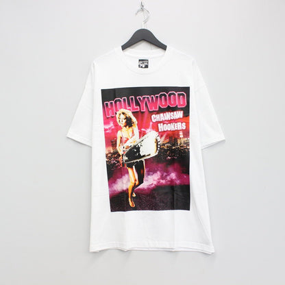 HOLLYWOOD CHAINSAW HOOKERS | CREW NECK T-SHIRT -TYPE 1- #WHITE [HCH-WM-TEE01]