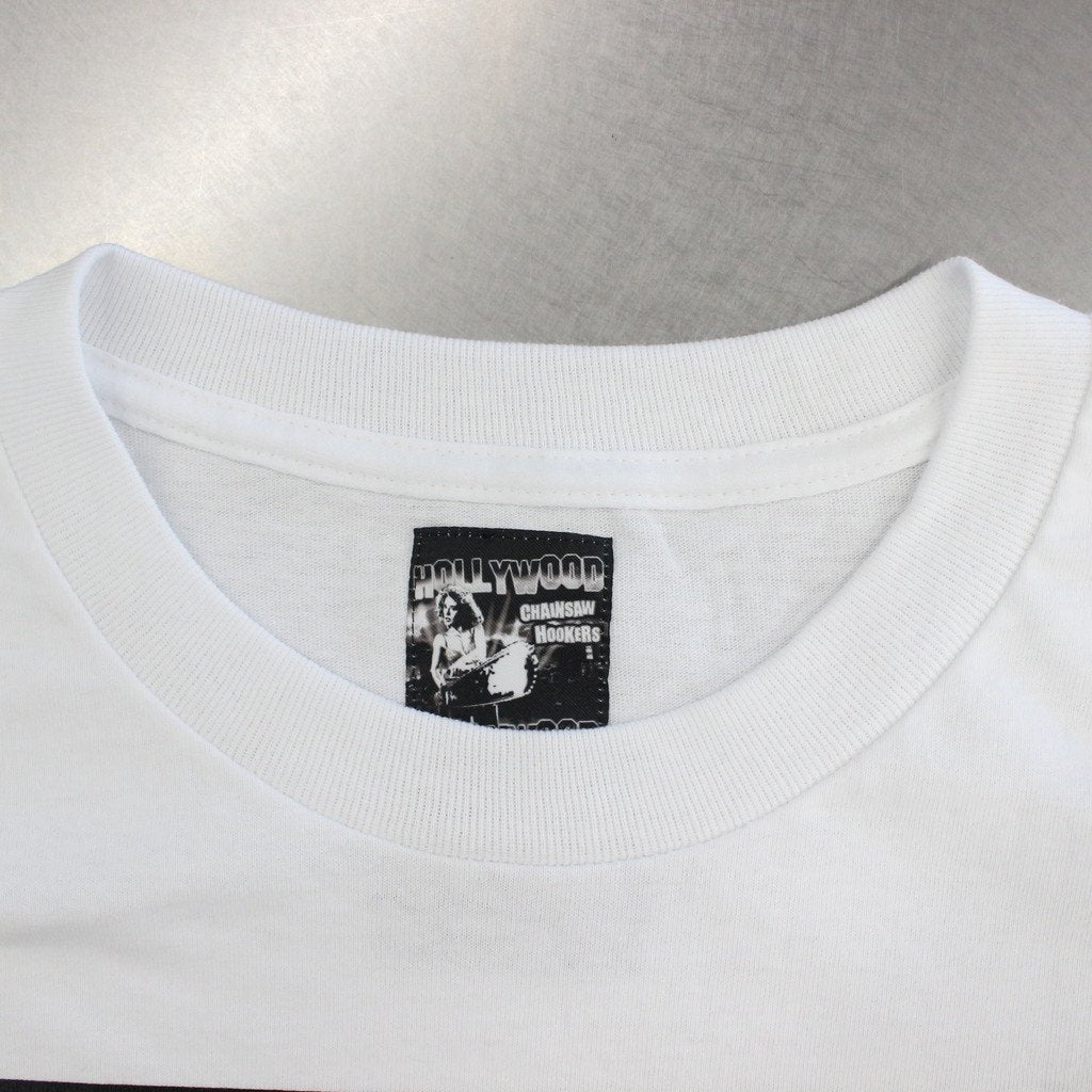 HOLLYWOOD CHAINSAW HOOKERS | CREW NECK T-SHIRT -TYPE 1- #WHITE [HCH-WM-TEE01]