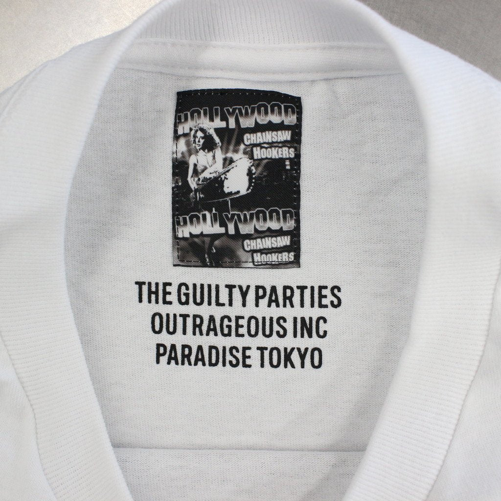 HOLLYWOOD CHAINSAW HOOKERS | CREW NECK T-SHIRT -TYPE 1- #WHITE [HCH-WM-TEE01]