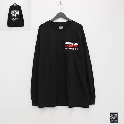 ht_HOLLYWOOD CHAINSAW HOOKERS | CREW NECK LONG SLEEVE T-SHIRT -TYPE 2- #BLACK [HCH-WM-LT02]