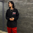 HOLLYWOOD CHAINSAW HOOKERS | CREW NECK LONG SLEEVE T-SHIRT -TYPE 2- #BLACK [HCH-WM-LT02]