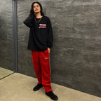 HOLLYWOOD CHAINSAW HOOKERS | CREW NECK LONG SLEEVE T-SHIRT -TYPE 2- #BLACK [HCH-WM-LT02]