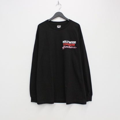 ht_HOLLYWOOD CHAINSAW HOOKERS | CREW NECK LONG SLEEVE T-SHIRT -TYPE 2- #BLACK [HCH-WM-LT02]