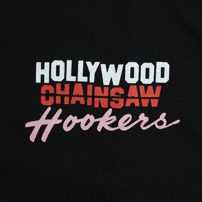HOLLYWOOD CHAINSAW HOOKERS | CREW NECK LONG SLEEVE T-SHIRT -TYPE 2- #BLACK [HCH-WM-LT02]
