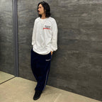 HOLLYWOOD CHAINSAW HOOKERS | CREW NECK LONG SLEEVE T-SHIRT -TYPE 1- #WHITE [HCH-WM-LT01]